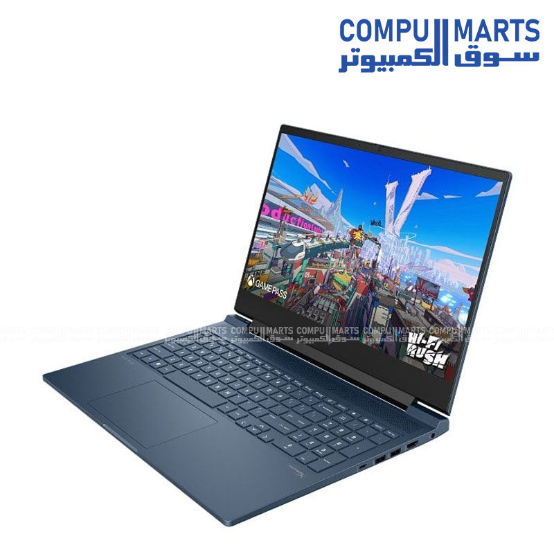 HP Victus 16-r1041nia Gaming Laptop – Intel Core i7-14650HX, RTX 3050 6GB, 16GB DDR5, 512GB SSD, 16.1" FHD 144Hz, DOS – Performance Blue