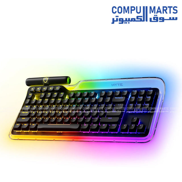 HYTE Meet Keeb TKL RGB Fluffy Lavender Linear Mechanical Keyboard – Tenkeyless, RGB, Hot-Swappable, Gasket Mounted