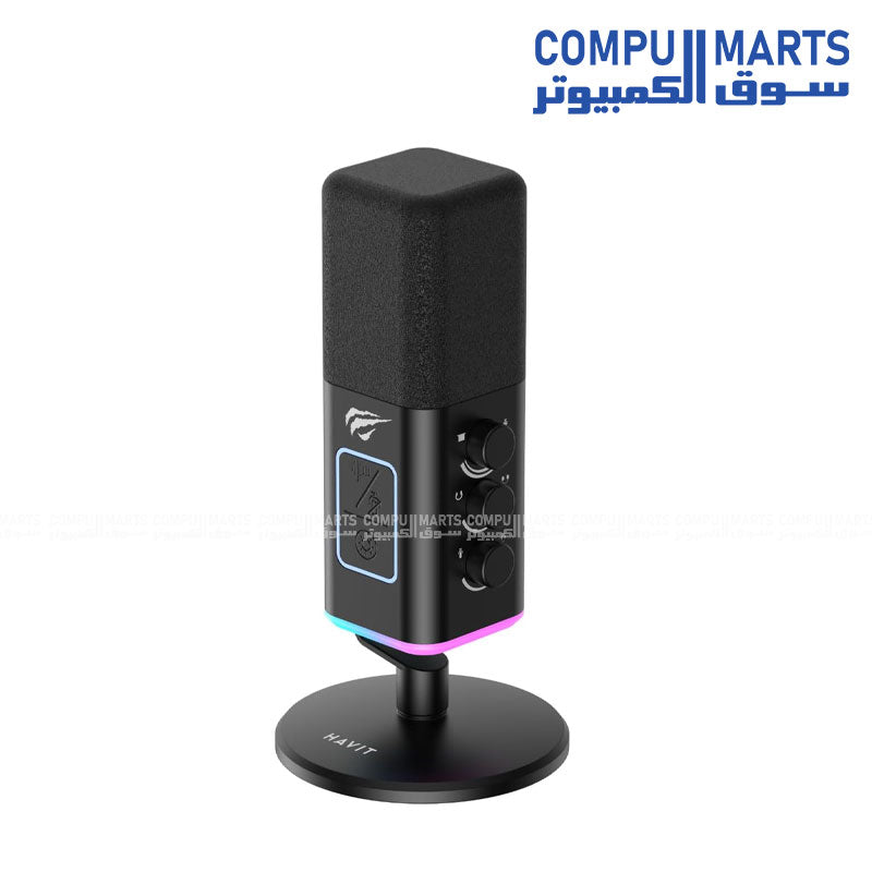 Havit GK71 RGB Gaming Microphone USB Condenser Microphone