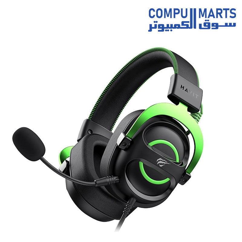 Havit H2002E GAMENOTE 3.5mm Designed for deeper immersion Gaming Headphones Black+Green
