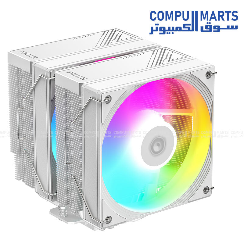 ID COOLING dual tower CPU air cooler with RGB lighting and AM5 support from Compumarts
