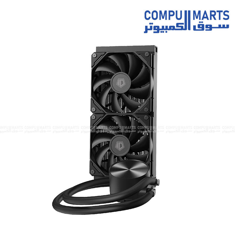 ID-COOLING FX240 PRO AIO Liquid CPU Cooler with 400mm premium sleeved tubing and copper cold plate