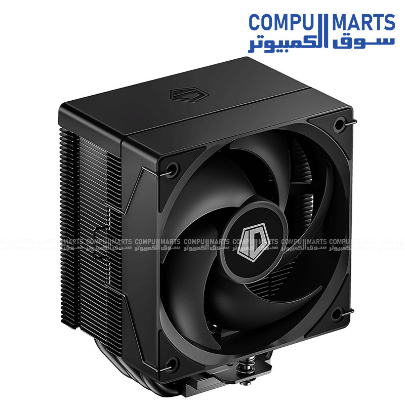 ID-COOLING SE-904-XT BLACK CPU air cooler 180W TDP low profile design with 4×6mm direct touch heatpipes aluminum fin structure for Intel and AMD processors