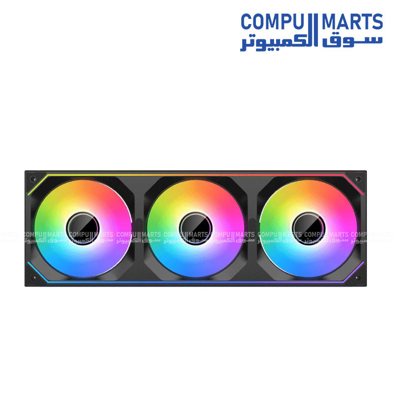 Xigmatek Infinity SF360 Digital ARGB 360mm Fan Kit Black and Arctic White with Infinity Ring LED Display