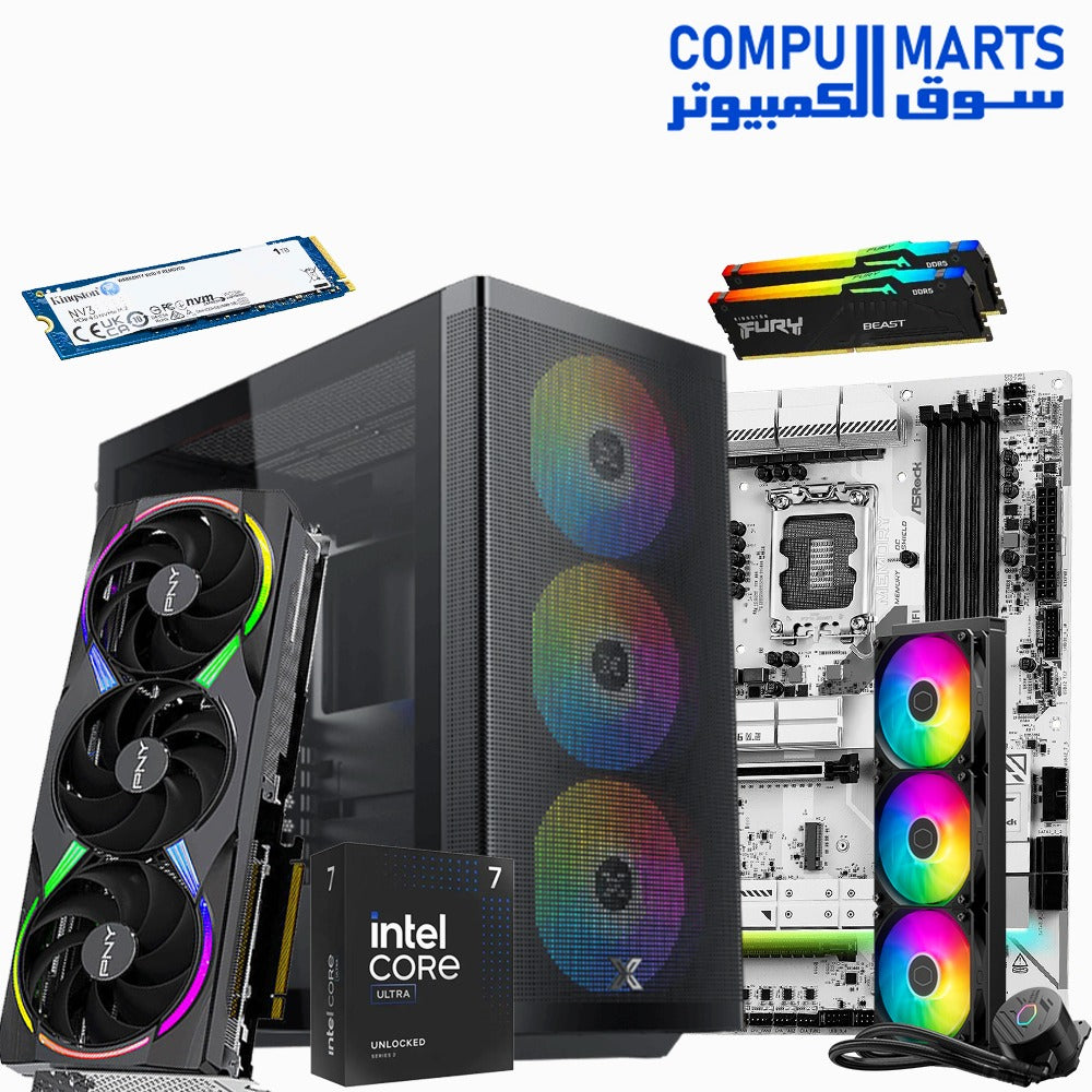 Intel Ultra 7 265K | ASRock Z890 Steel Legend WiFi 7 | RTX 5080 16GB | 32GB DDR5 RGB | 1TB NVMe | Xigmatek Osiris ARGB | 1000W Gold PSU | Cooler Master 360L
