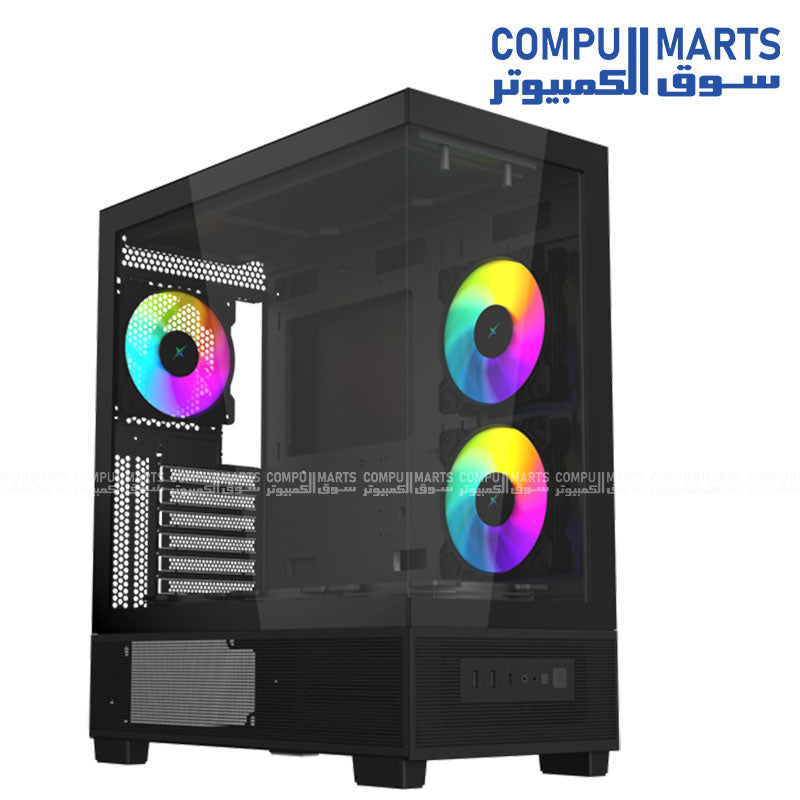 Jupiter II TG E-ATX PC Case with 6 ARGB Fans Control Hub Remote Control Tempered Glass Panels 750W 80 Plus Bronze PSU PCIe 5.0 USB Type-C White