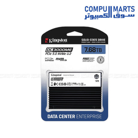 Kingston DC3000ME 7.68TB U.2 PCIe 5.0 NVMe TCG Opal Enterprise SSD – High Performance Enterprise Storage Drive