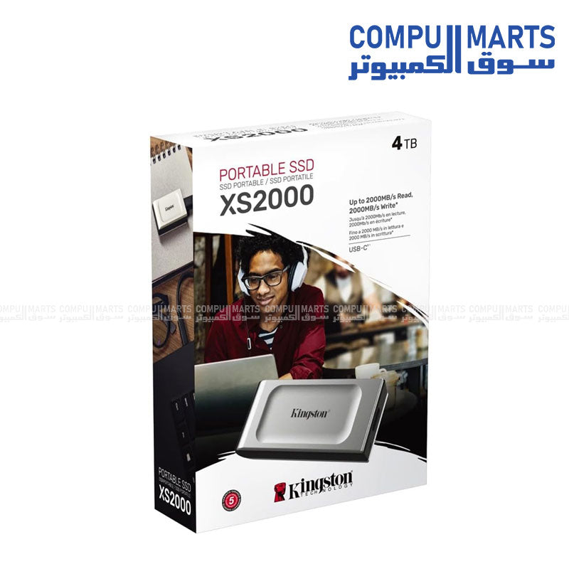 Kingston XS2000 2TB-4TB Portable External SSD with USB-C – High Performance 2000MB/s Drive Egypt