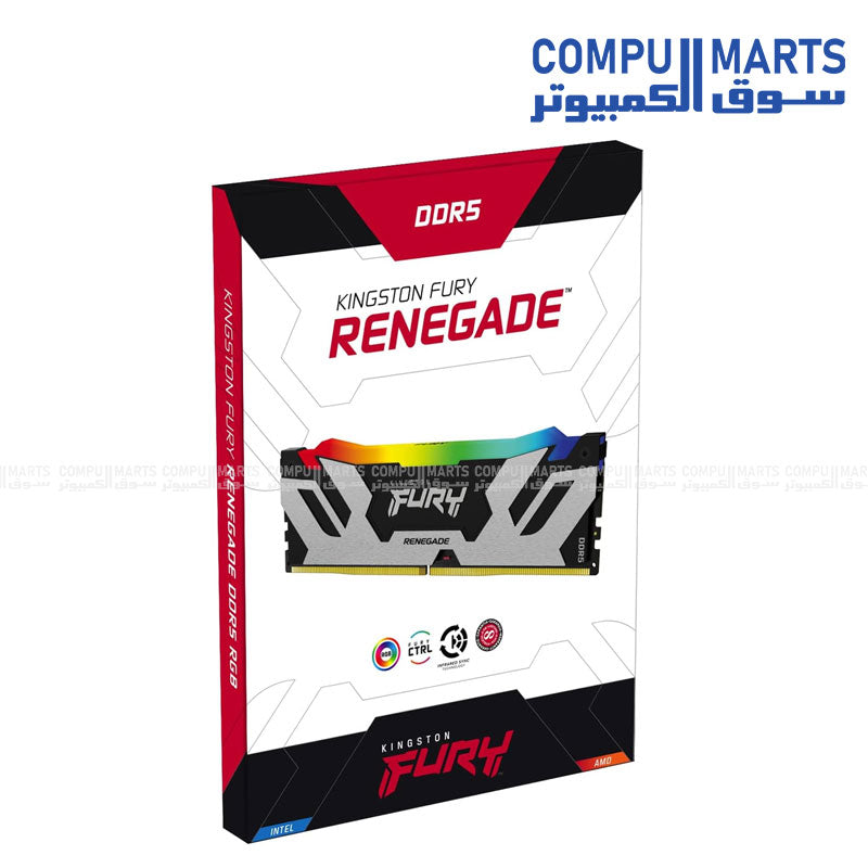 Kingston FURY Renegade RGB 32GB (2x16GB) DDR5 8000MT/s CL38 XMP Gaming Memory – High-Speed RGB DDR5 RAM in Egypt