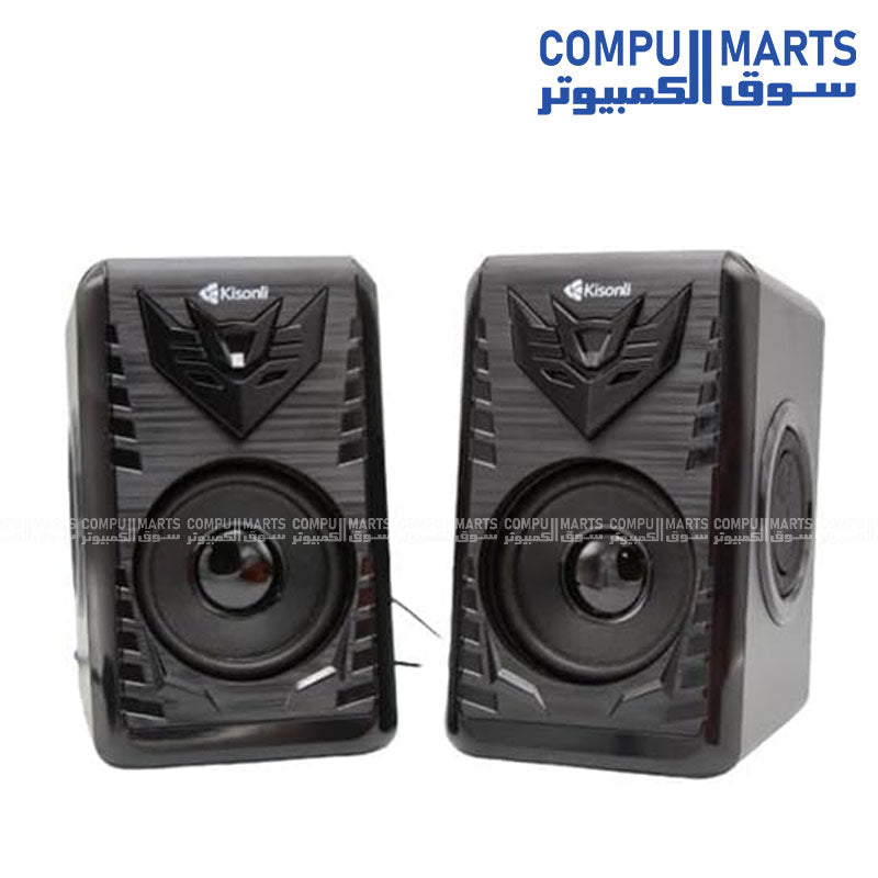 Kisonli A-008 USB 2.0 stereo speaker with LED light for PC and laptop in Egypt