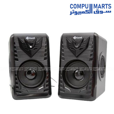 Kisonli A-008 USB 2.0 stereo speaker with LED light for PC and laptop in Egypt