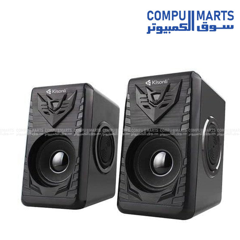 Kisonli A-008 USB 2.0 stereo speaker with LED light for PC and laptop in Egypt