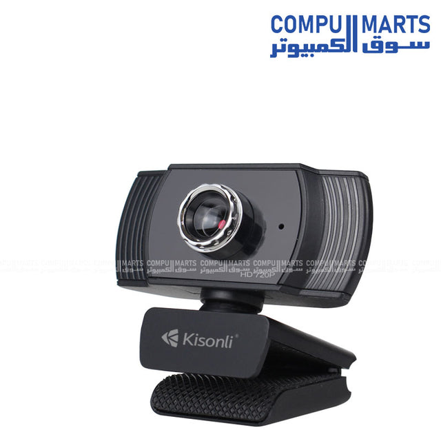 Kisonli HD-723 USB webcam 720p HD video camera with built-in microphone for PC and laptop in Egypt