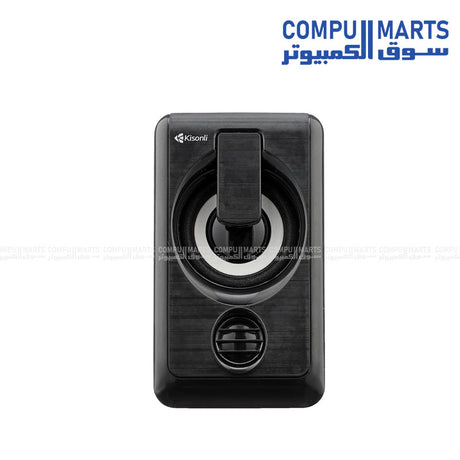 Kisonli L-1010 USB 2.0 speaker with colorful LED light and stereo sound in Egypt
