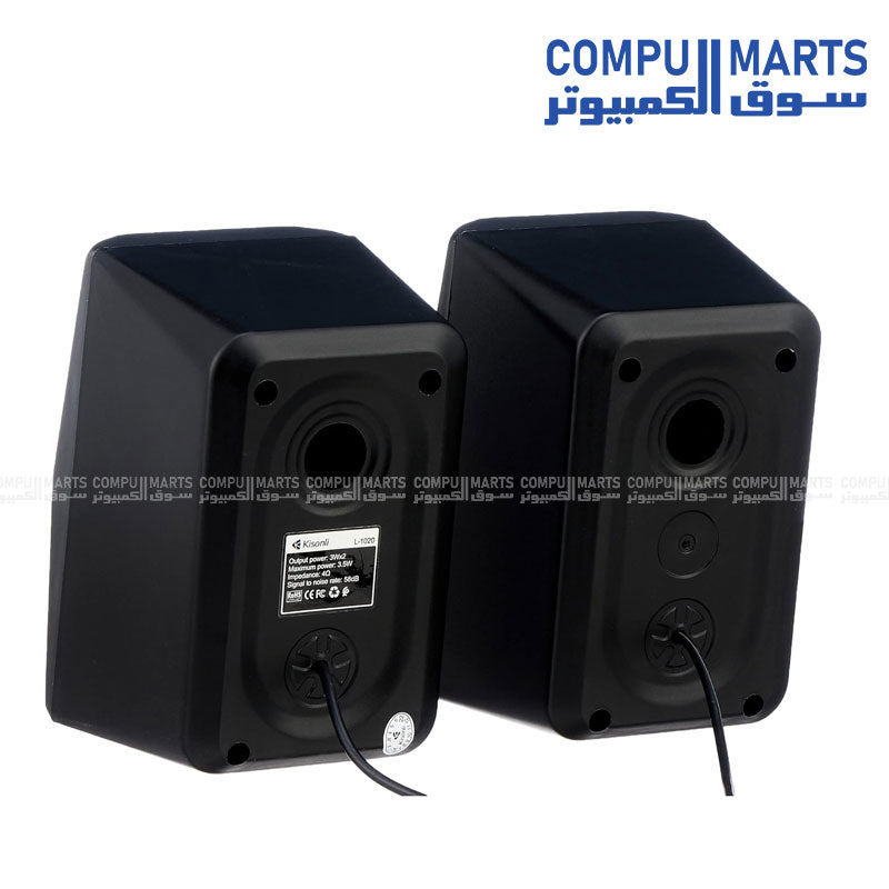 Kisonli L-1020 USB RGB stereo speaker with colorful LED lights for PC and laptop in Egypt
