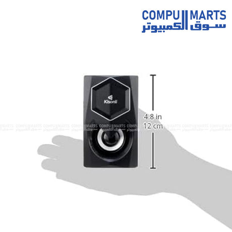 Kisonli L-1020 USB RGB stereo speaker with colorful LED lights for PC and laptop in Egypt