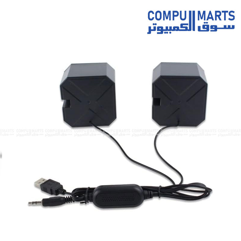 Kisonli L-5050 USB Speaker – Stereo Sound with LED Light