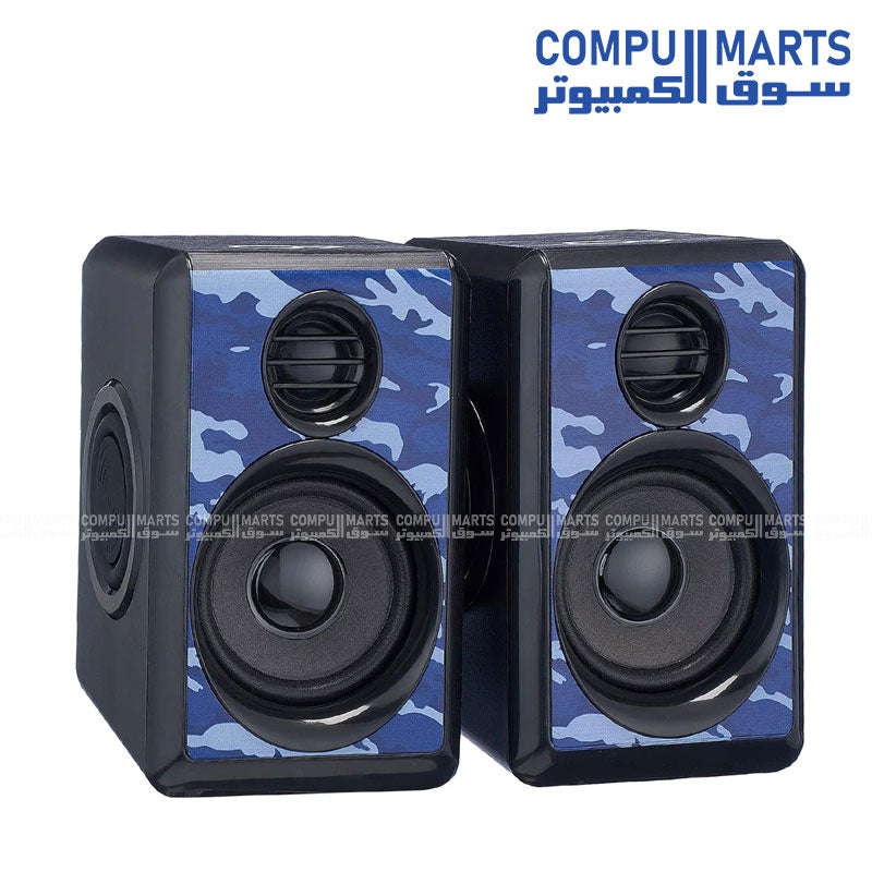Kisonli T-012 2.0 USB stereo speaker with LED light for laptop and PC in Egypt