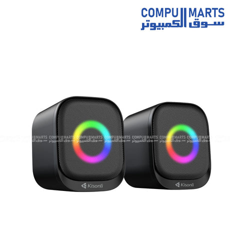 Kisonli X29 Portable Bluetooth Speaker with RGB lighting and deep bass in Egypt