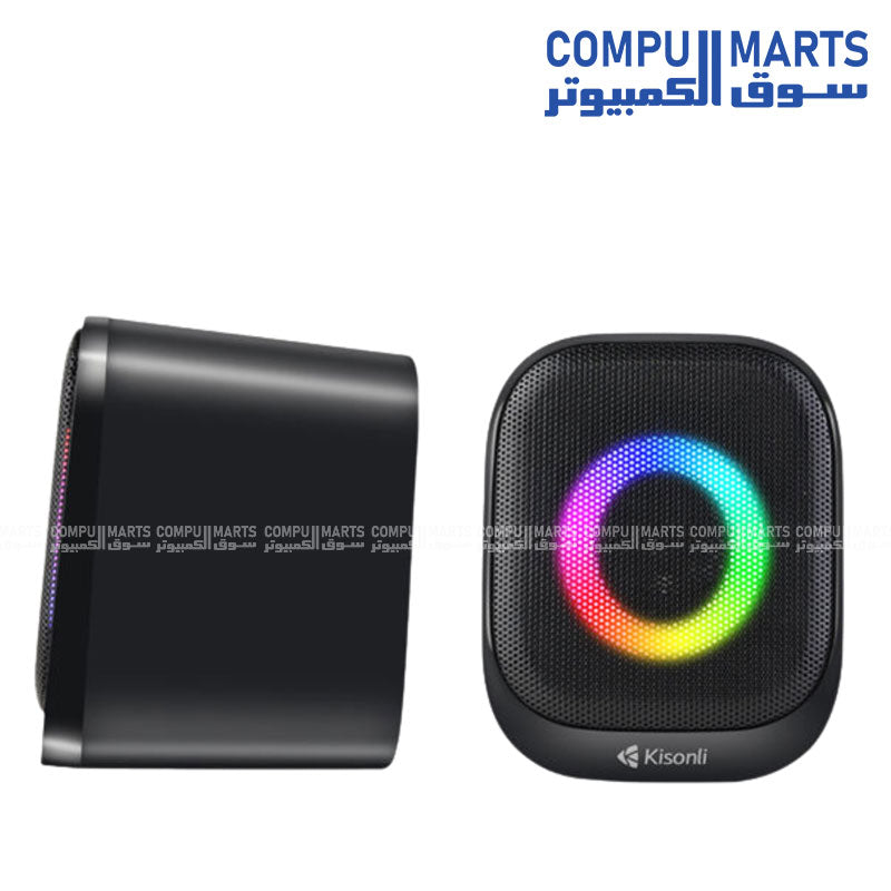 Kisonli X29 Portable Bluetooth Speaker with RGB lighting and deep bass in Egypt