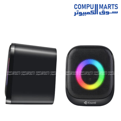 Kisonli X29 Portable Bluetooth Speaker with RGB lighting and deep bass in Egypt