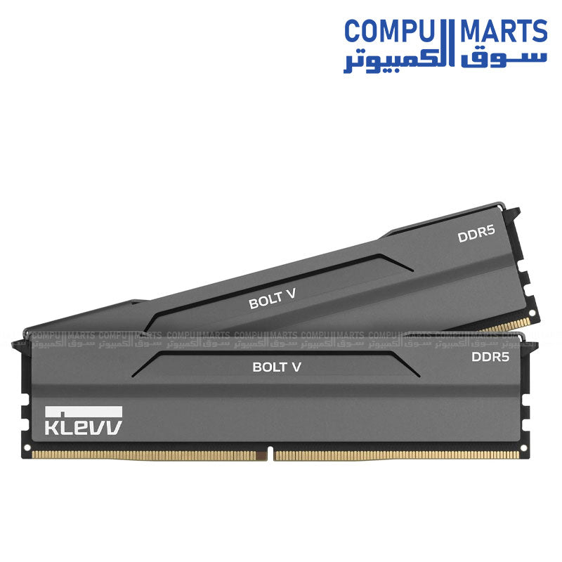Klevv Bolt V 32GB 2x16GB DDR5 6000MHz CL28 desktop memory with AMD EXPO and XMP 3.0 support available in Egypt from Compumarts
