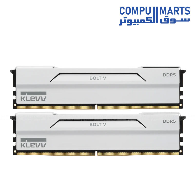 Klevv Bolt V 32GB 2x16GB DDR5 6400MHz CL30 desktop memory with AMD EXPO and XMP 3.0 support available in Egypt from Compumarts