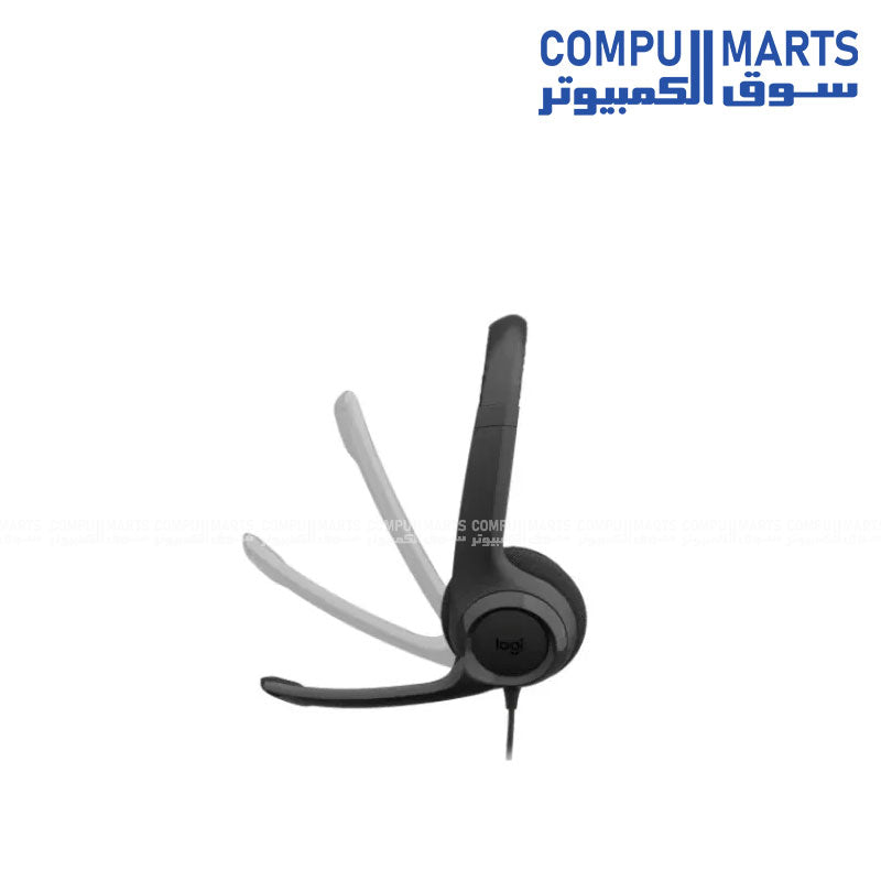 Logitech H390 Black wired headset Part Number 981-001576