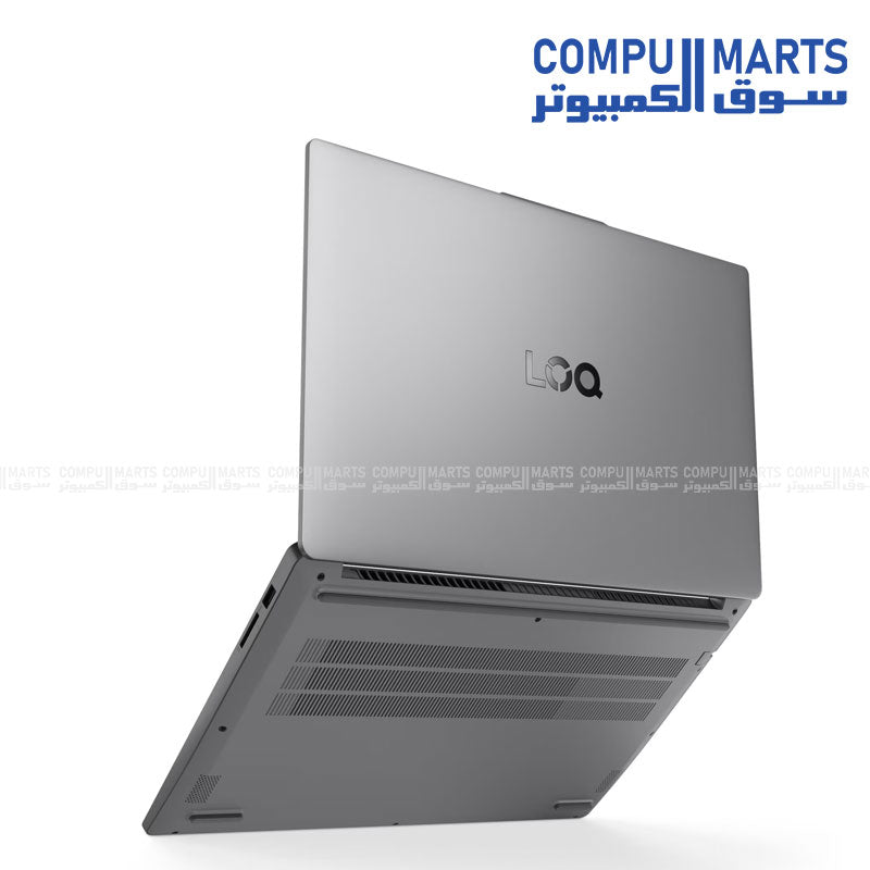 Lenovo gaming laptop 83LK00CVUS Luna Grey 15.6 inch FHD 144Hz RTX 3050 6GB Core i5-12450HX 16GB DDR5 512GB SSD front view