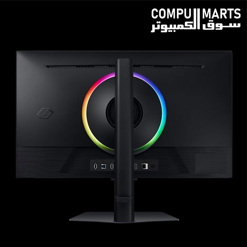 Samsung Odyssey G70D LS27DG702EUXEN monitor displaying 144Hz gaming visuals