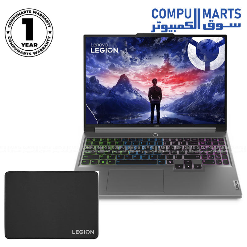 83DG00CWAD – Laptop – Lenovo Legion – Intel Core i7-14650HX, RTX 4050 6GB, 16GB DDR5, 1TB SSD, 16" WQXGA 165Hz, Luna Grey, RGB Keyboard
