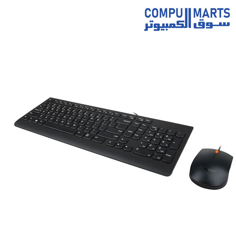 300-Keyboard-MOUSE-LENOVO-USB-Wired-Combo-BLACK