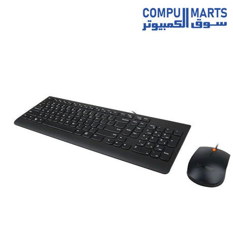 300-Keyboard-MOUSE-LENOVO-USB-Wired-Combo-BLACK