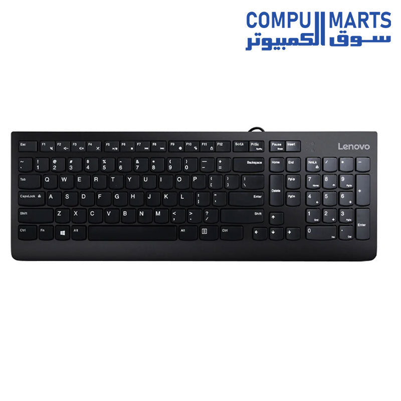 300-Keyboard-MOUSE-LENOVO-USB-Wired-Combo-BLACK