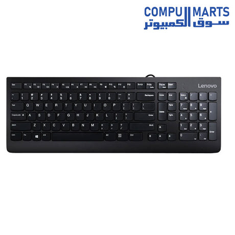 300-Keyboard-MOUSE-LENOVO-USB-Wired-Combo-BLACK