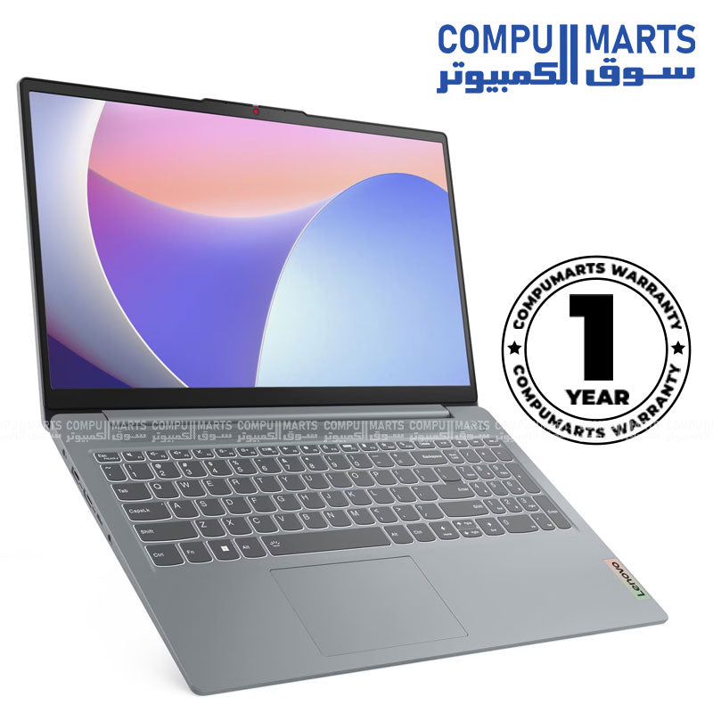 Lenovo IdeaPad Slim 3 15IRU8 82X700HRAX – Core i3-1315U – 8GB – 256GB SSD – 15.6" FHD – Arctic Grey – Arabic Keyboard