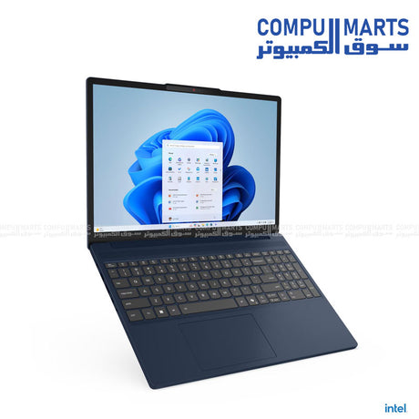 Lenovo Ideapad Slim 3 15IRH10 Laptop 83K100QPED โ Intel Core i5-13420H, 16GB RAM, 512GB SSD, Intel UHD Graphics, 15.3" WUXGA Display, Blue with Bag & Mouse