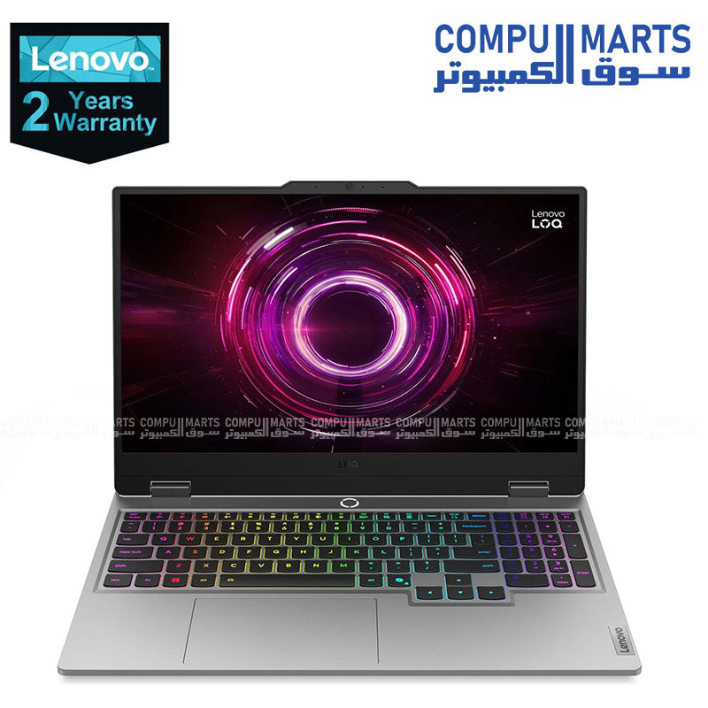 Lenovo LOQ 15AHP10 Gaming Laptop – AMD Ryzen 7 250, NVIDIA RTX 5050 8GB, 15.6" FHD 144Hz, 16GB DDR5, 512GB SSD, Luna Grey
