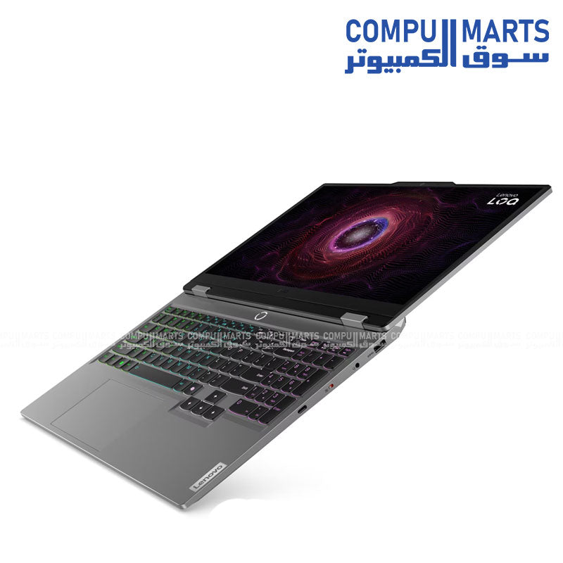 Lenovo LOQ 15ARP9 Gaming Laptop with Ryzen 5 7235HS- RTX 4050 6GB- 12GB RAM- 512GB SSD- and 15.6-inch FHD 144Hz Display - Luna Grey