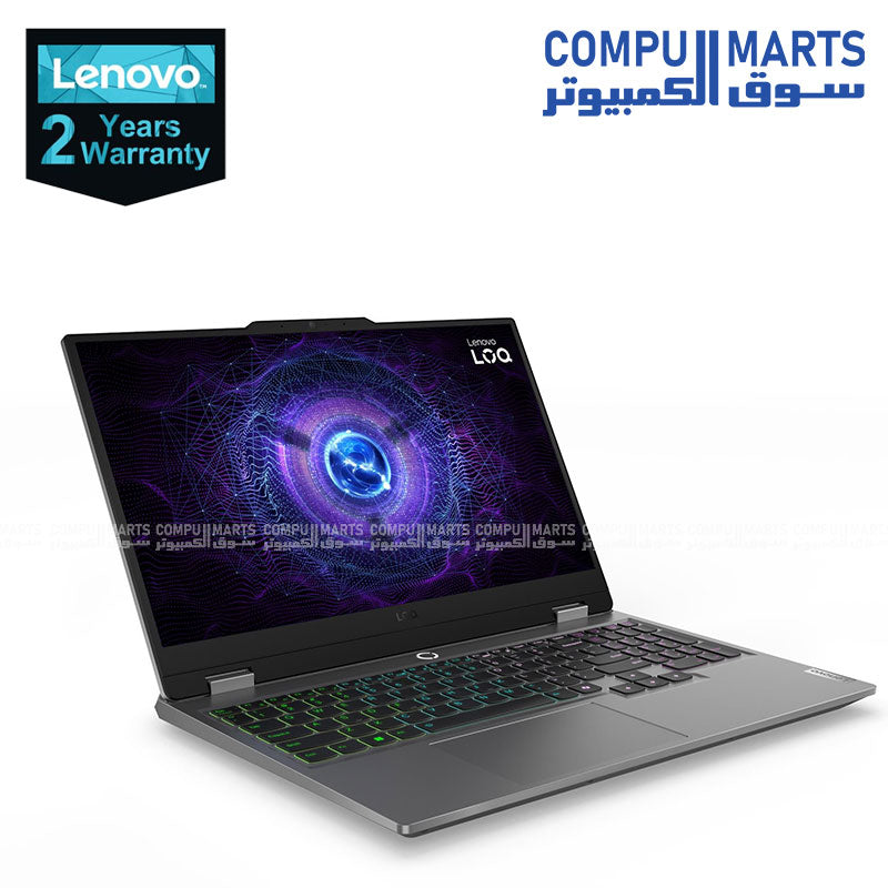 Lenovo LOQ 15IAX9 83GS00TYED Gaming Laptop – Intel Core i5-12600HX 12-Core, RTX 3050 6GB GDDR6, 15.6" FHD IPS 100% sRGB Display, 16GB DDR5, 512GB SSD, WIN 11, 2Year Warranty