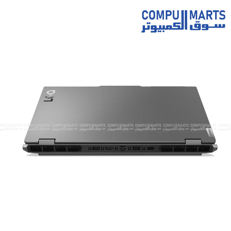 Front view of Lenovo LOQ 15IAX9 gaming laptop with 5-12600HX and RTX 3050 – black color on white background