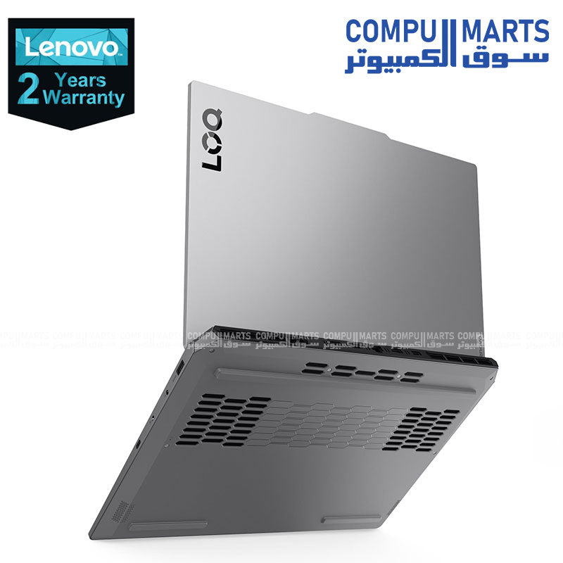 Lenovo LOQ 15IRX10 gaming laptop with RTX 5060 GPU and Intel i7-14700HX processor front view