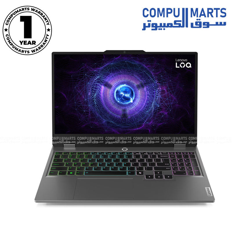 Lenovo -LOQ 15IRX9- gaming laptop - Intel Core i7-14700HX -RTX 4060 -8GB graphics