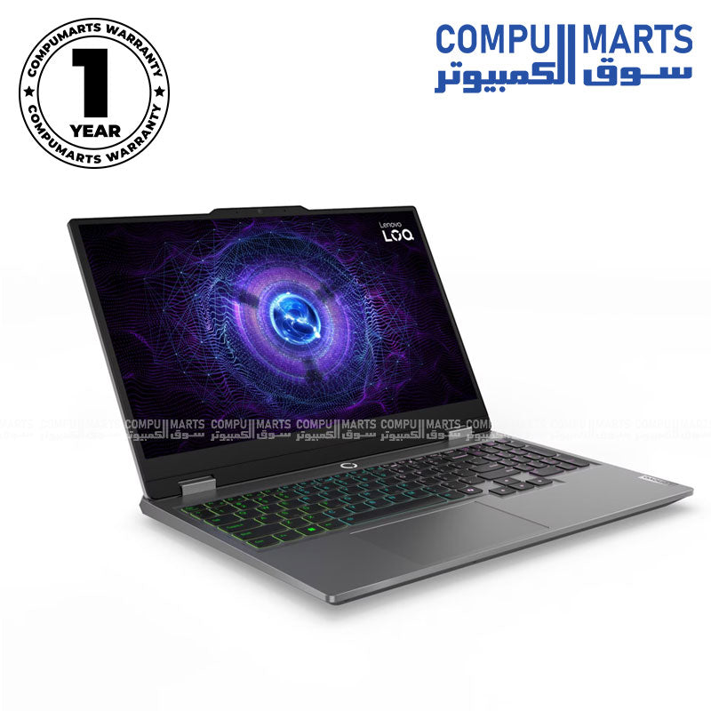 Lenovo -LOQ 15IRX9- gaming laptop - Intel Core i7-14700HX -RTX 4060 -8GB graphics
