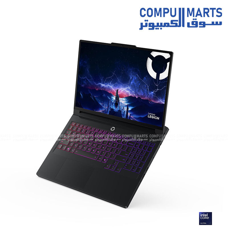 Lenovo Legion Pro 7 16IAX10H 83F500FCIN with per-key RGB backlit English keyboard, Wi-Fi 7, Thunderbolt 4, and Eclipse Black aluminium construction