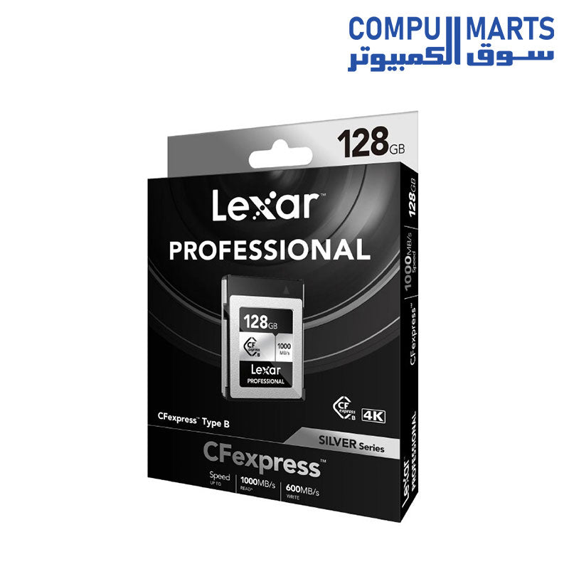 Professional-CFexpress-128GB-Memory-Card-Lexar-1000MBs-Type-B-Card-Silver