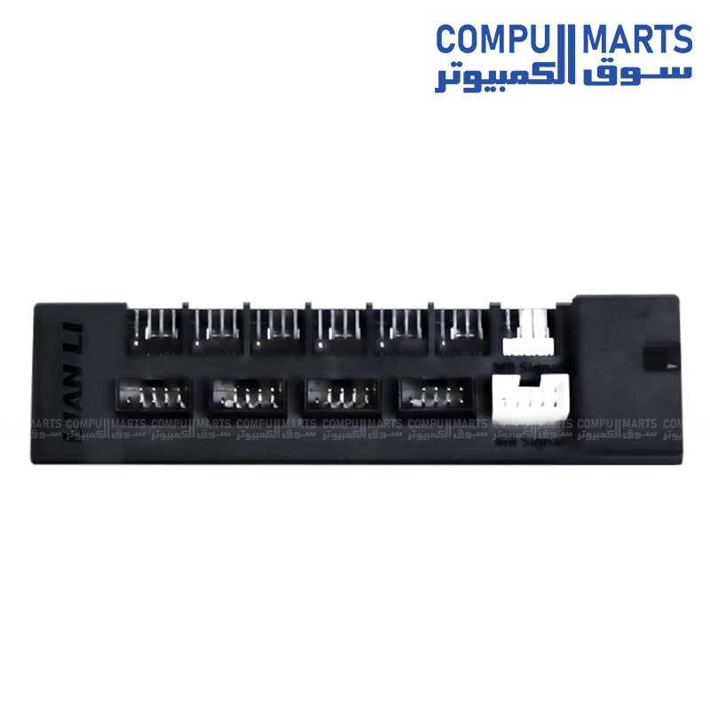 Lian Li Edge Fan PWM & USB Hub with 6x 4-Pin Fan Ports and 4x USB Ports – Black