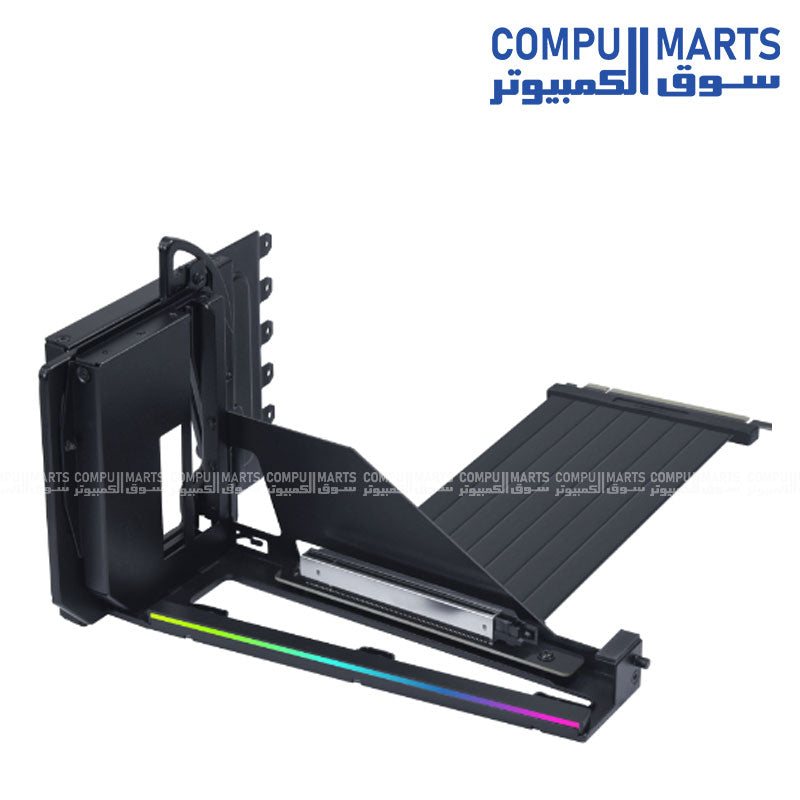 Lian Li Gen 5 200mm GPU Riser Cable with 4-Slot ARGB Vertical Bracket – Black