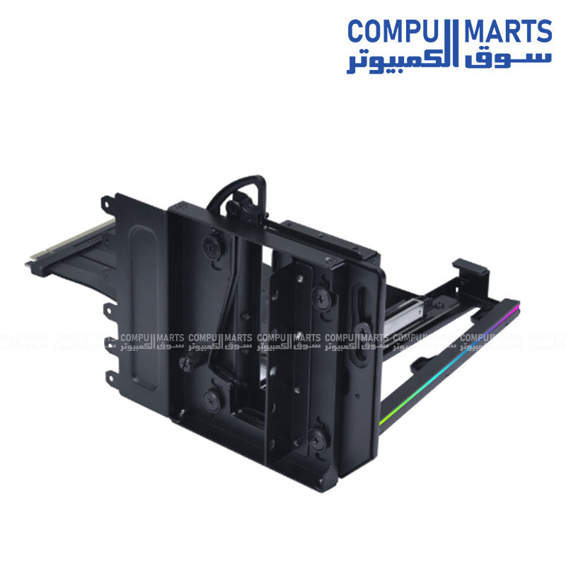 Lian Li Gen 5 200mm GPU Riser Cable with 4-Slot ARGB Vertical Bracket – Black