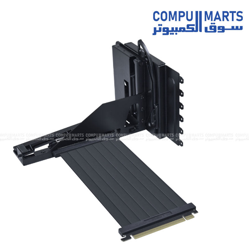 Lian Li Gen 5 200mm GPU Riser Cable with 4-Slot ARGB Vertical Bracket – Black